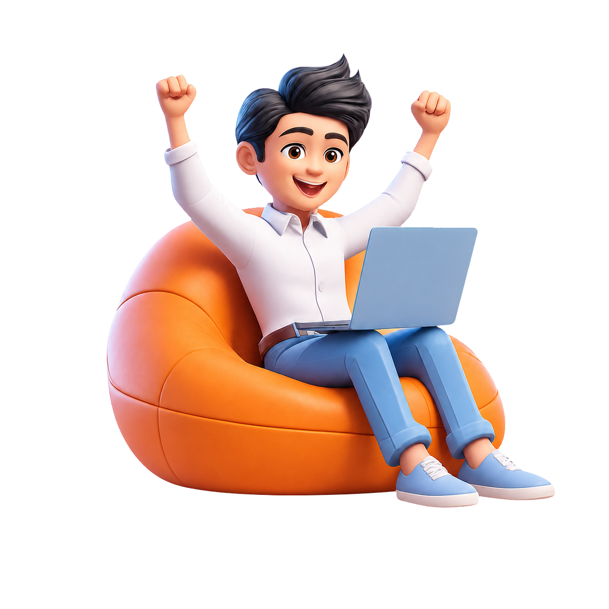 AI solutions specialist working on a laptop
